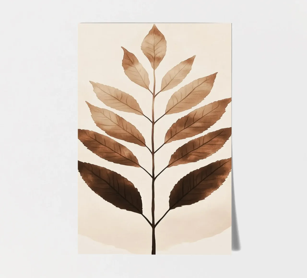 Plant leaves on the branch sticker sheet by Carinaprint