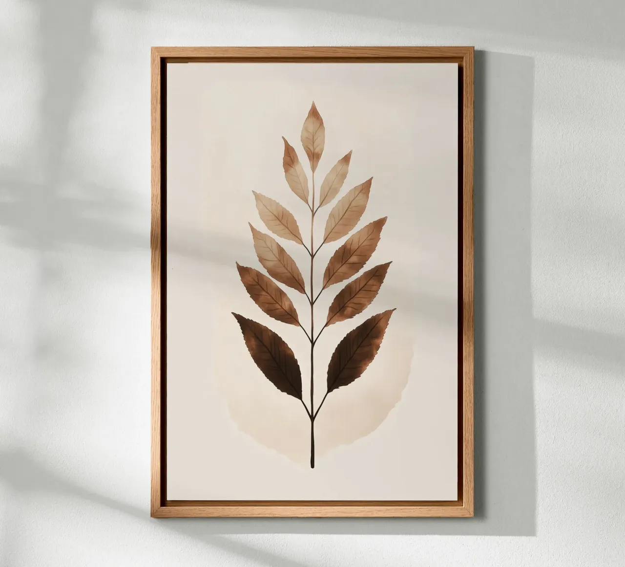 Plant leaves on the branch canvas by Carinaprint