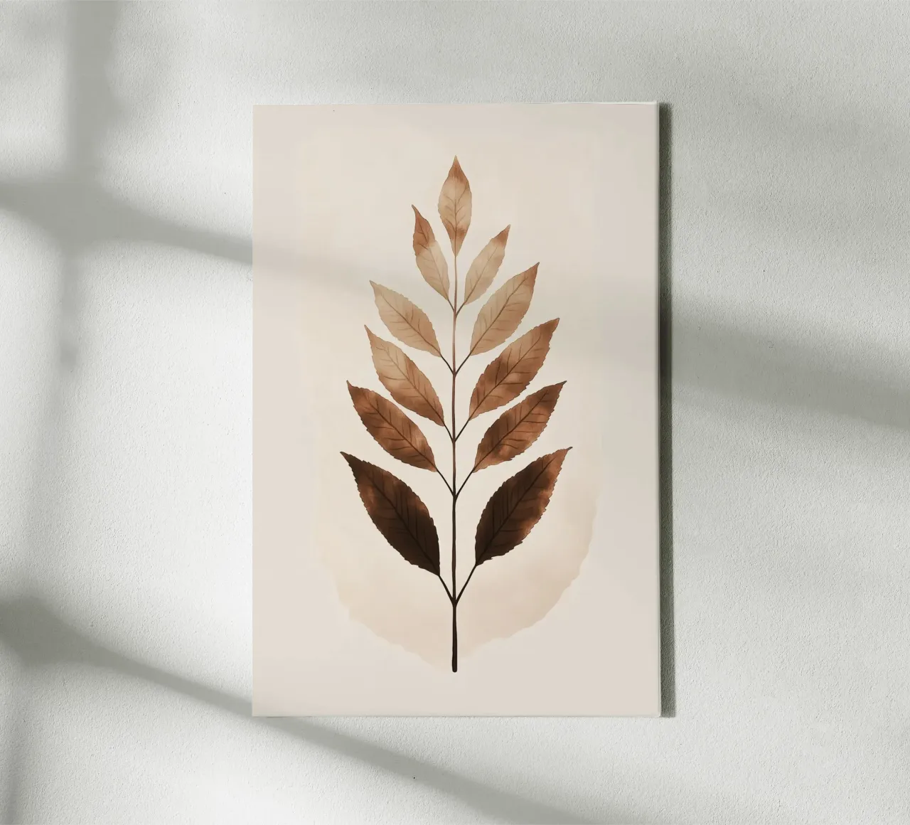 Plant leaves on the branch canvas by Carinaprint