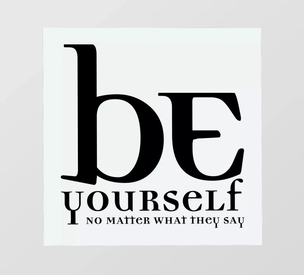 Be yourself pellicola backlit da Mr Cup