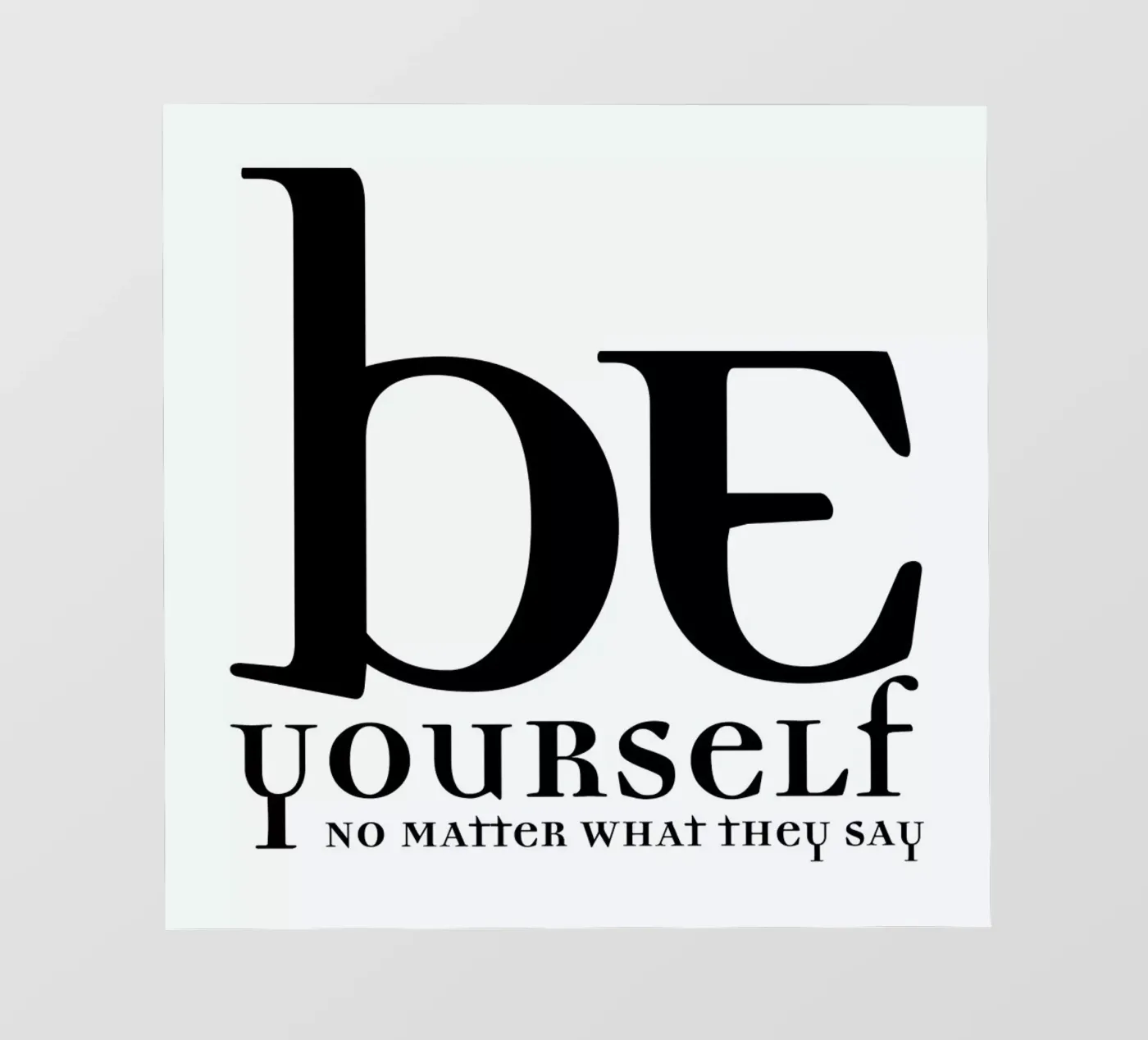 Be yourself pellicola backlit da Mr Cup