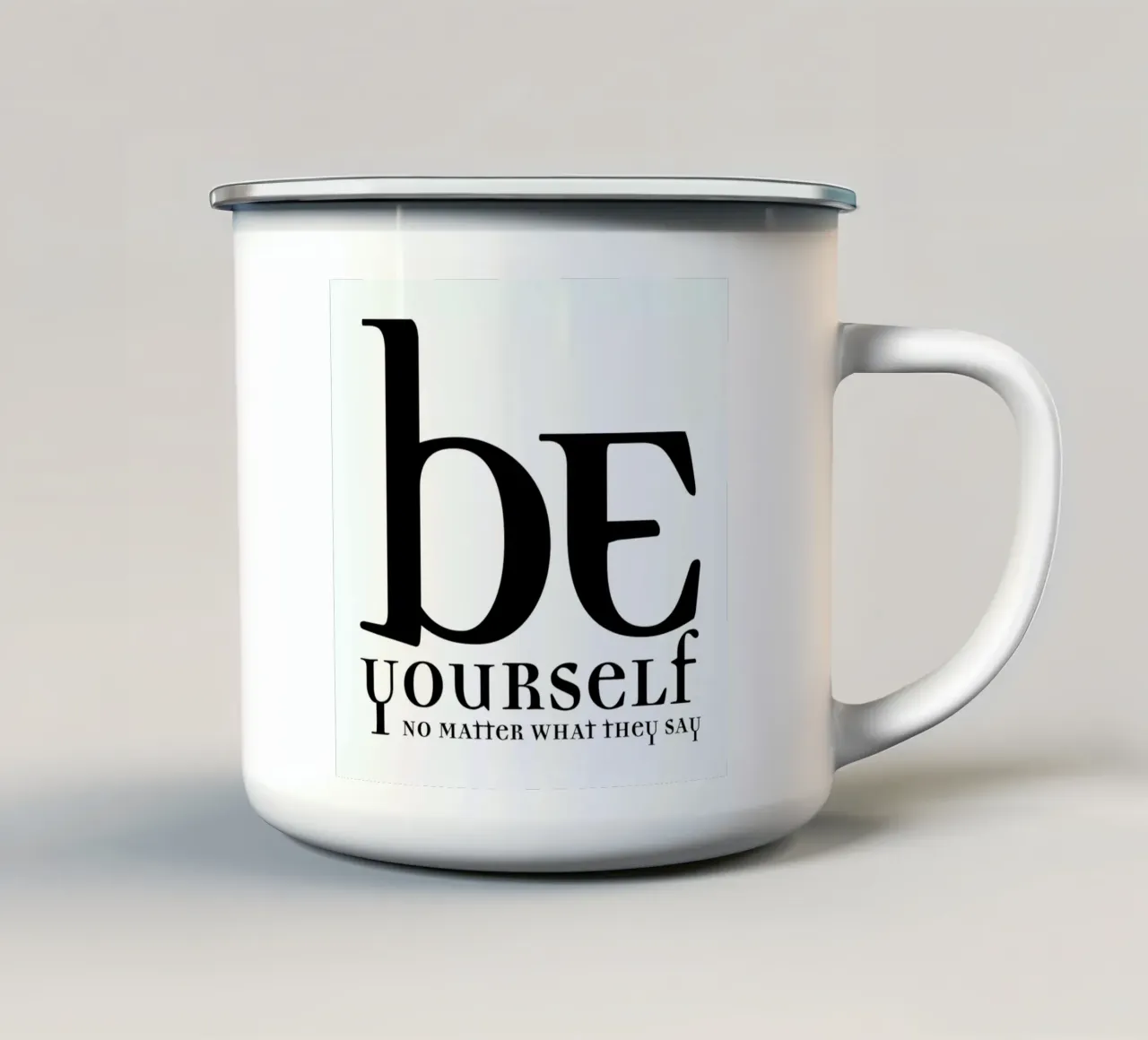 Be yourself tazza in smalto da Mr Cup