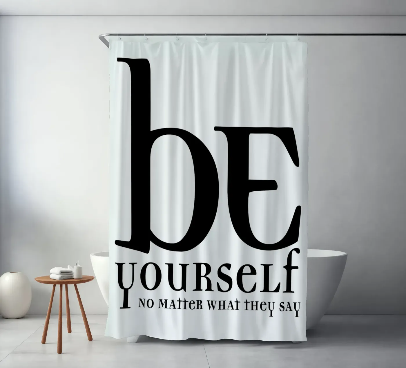 Be yourself Duschvorhang von Mr Cup