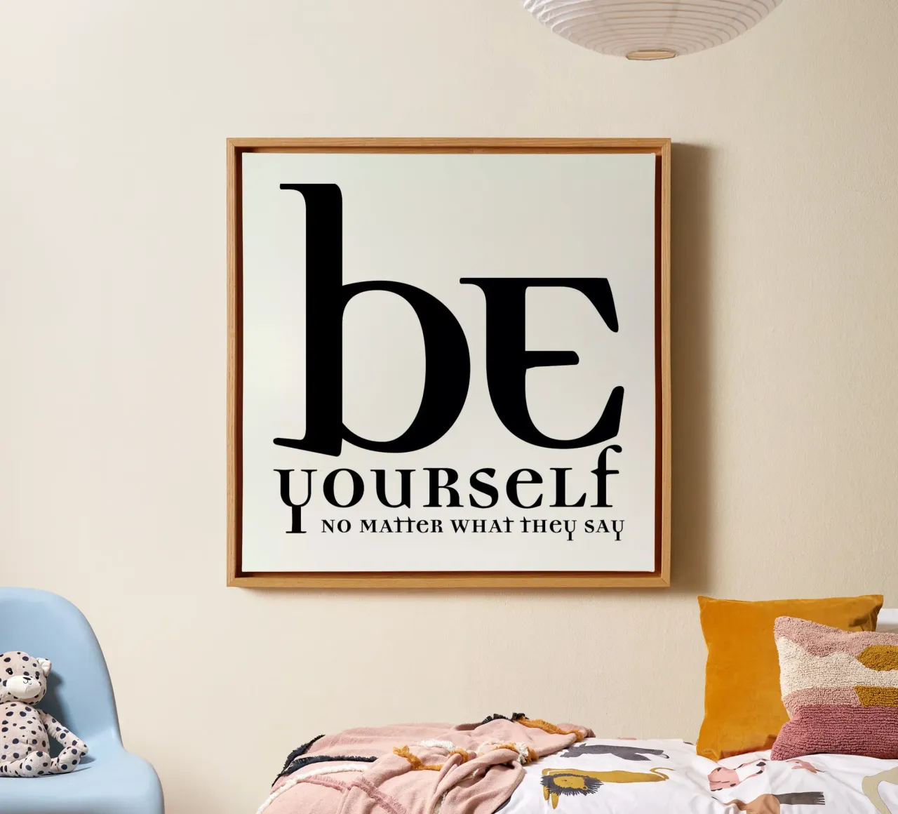Be yourself canvas by Mr Cup