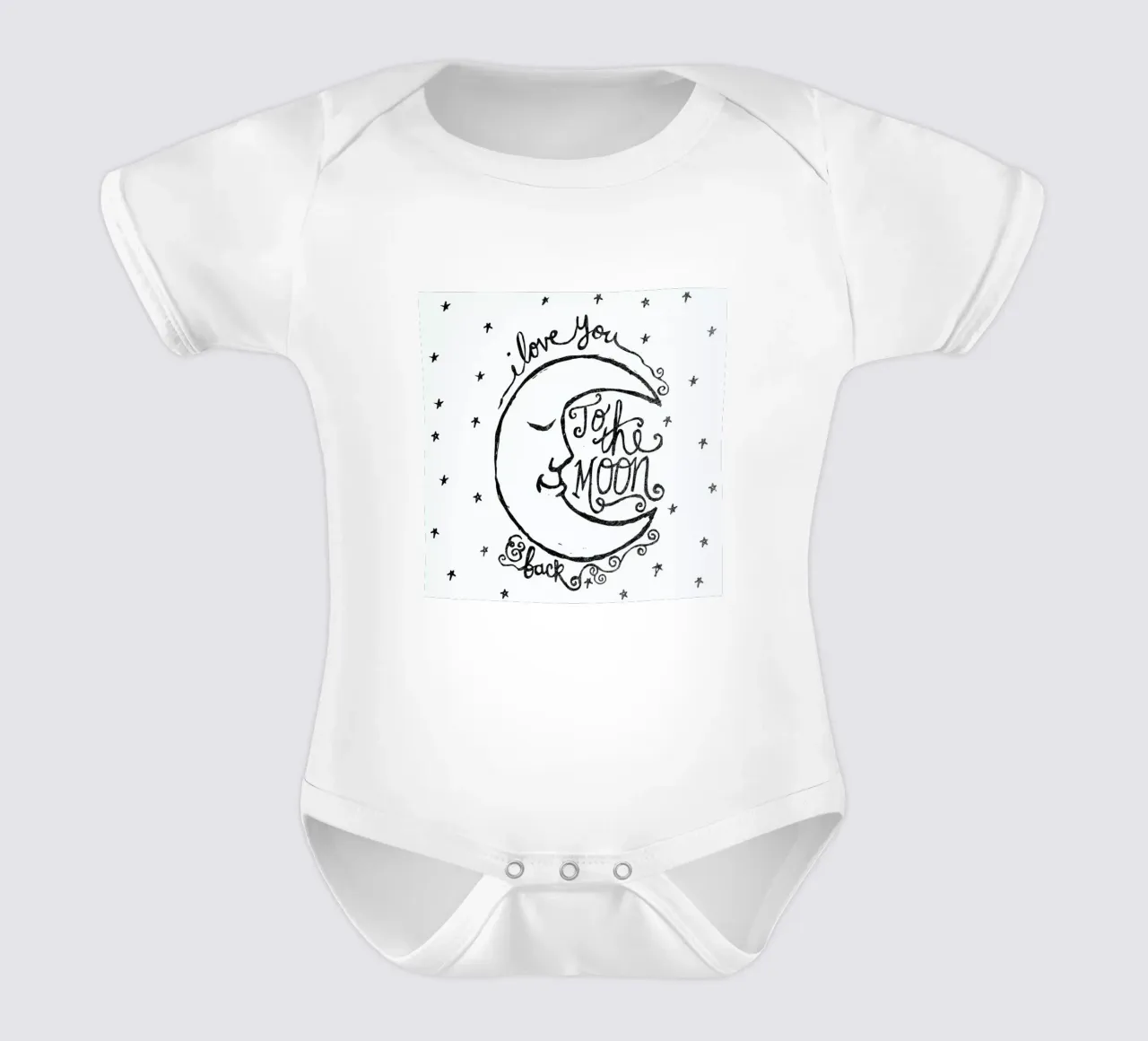 i love you to the moon & back body neonato maniche corte da Matthew Taylor Wilson