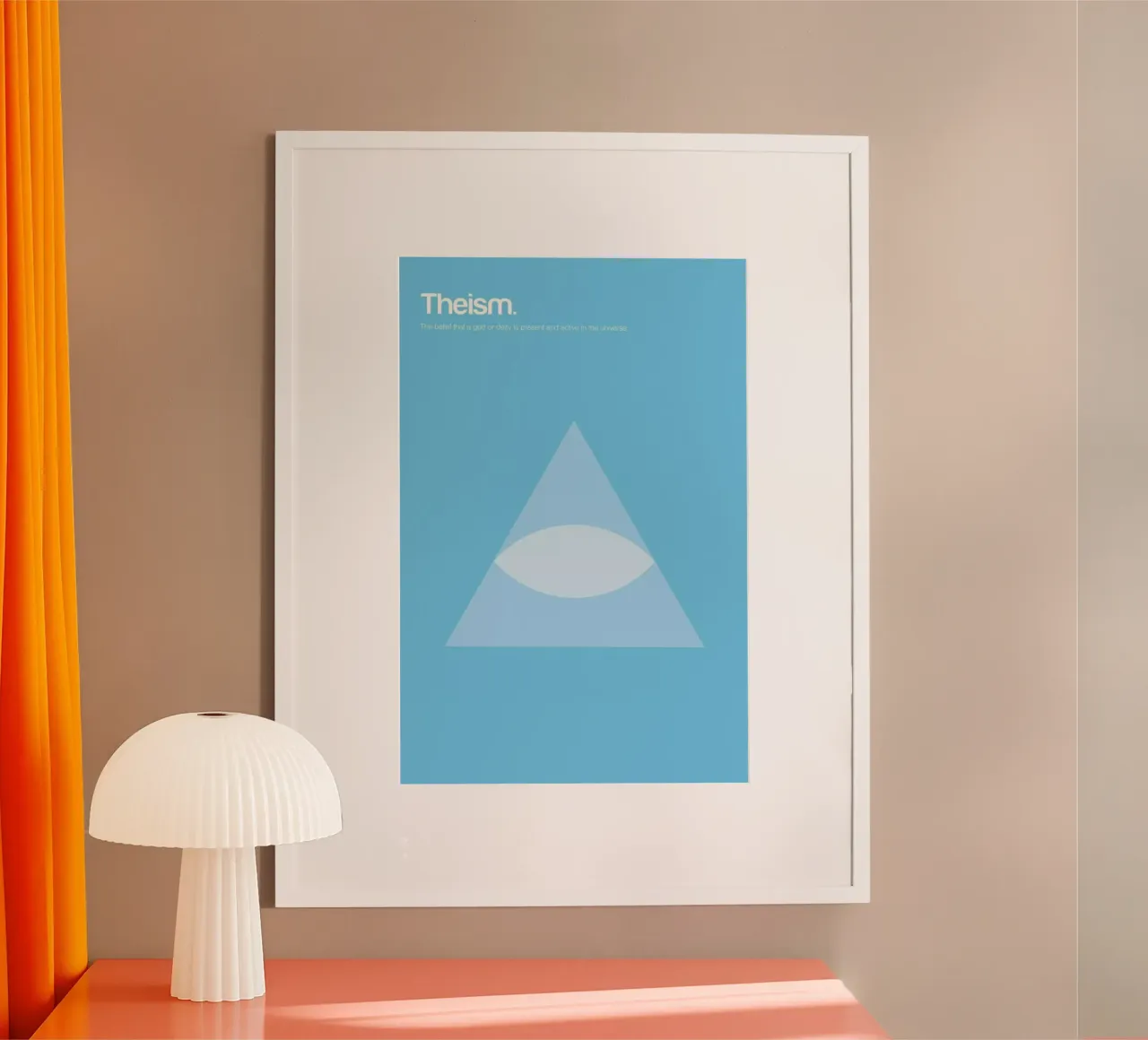 Theism poster con telaio in legno da Genís Carreras