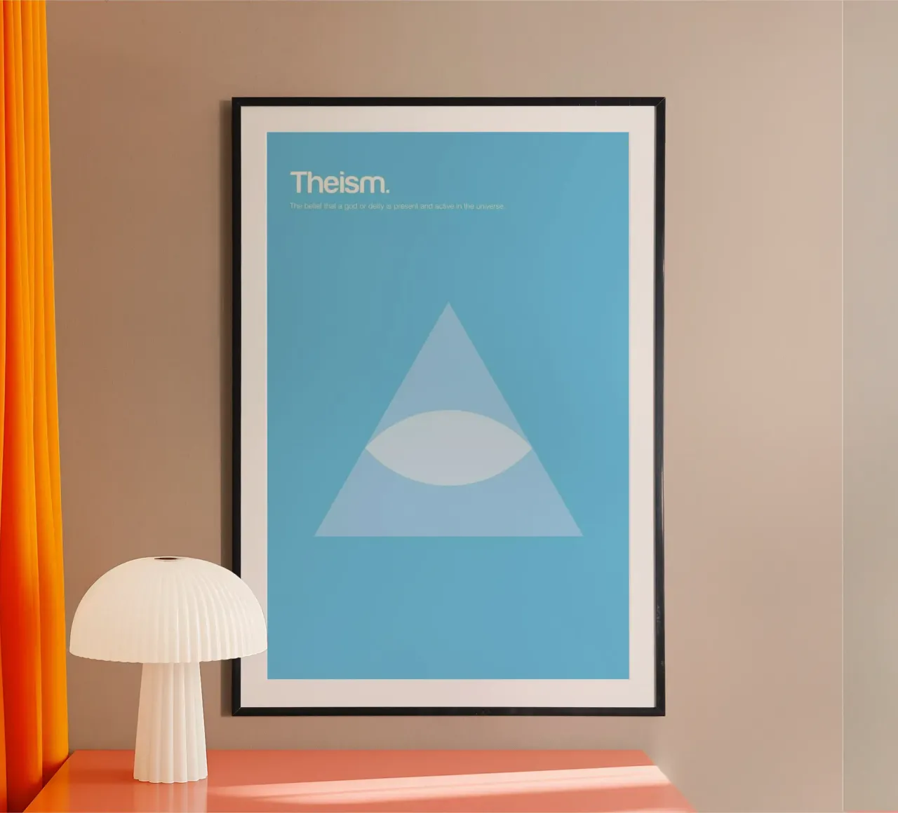 Theism poster con telaio in legno da Genís Carreras