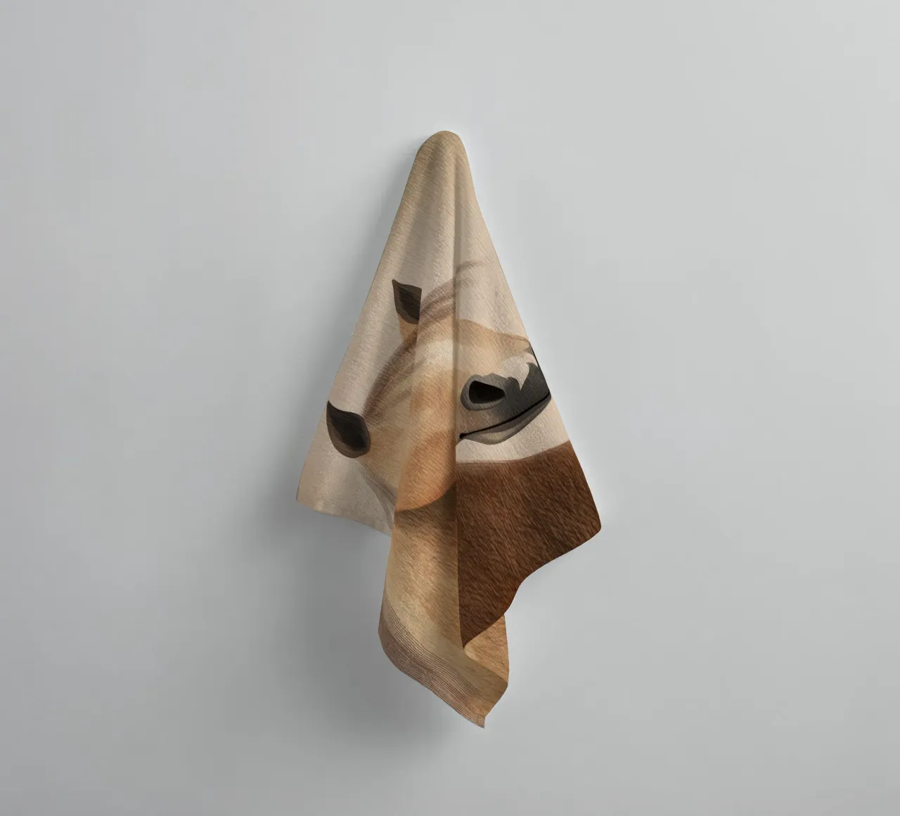 Portrait de cheval tout en douceur serviette de bain de Carinaprint