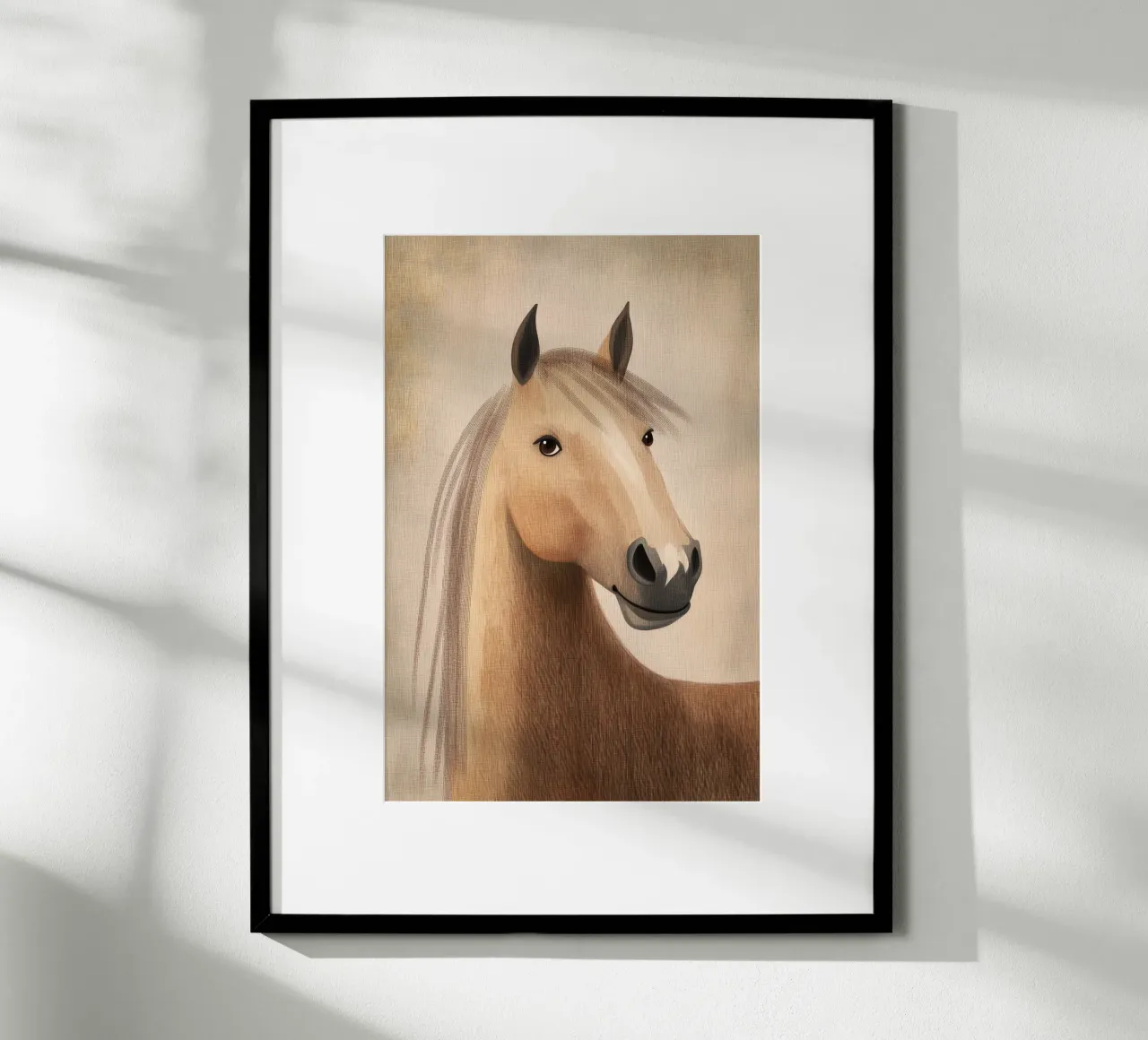 Portrait de cheval tout en douceur poster de Carinaprint