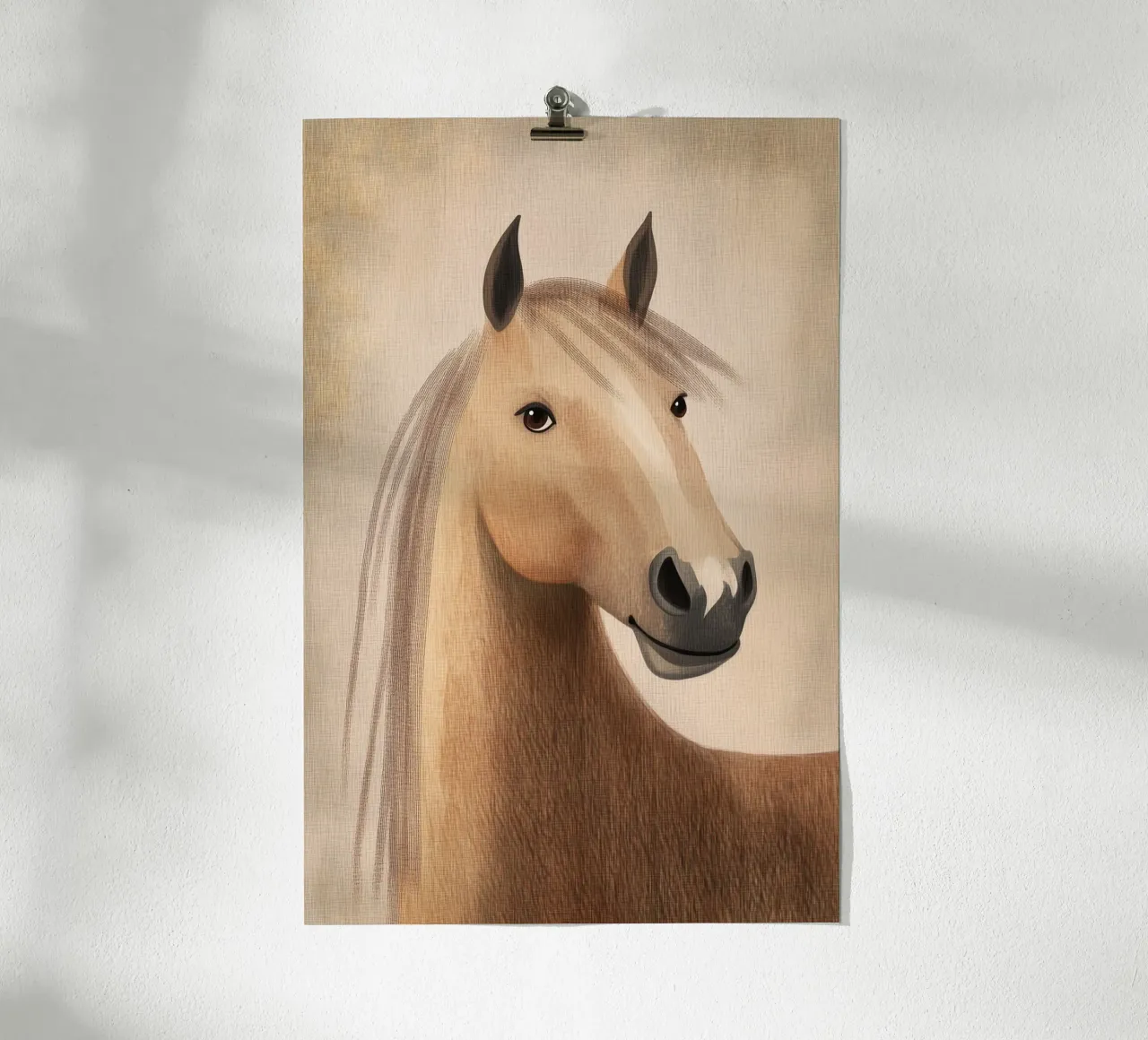 Portrait de cheval tout en douceur poster de Carinaprint