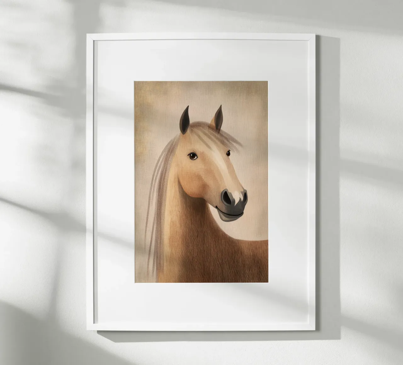 Portrait de cheval tout en douceur poster de Carinaprint