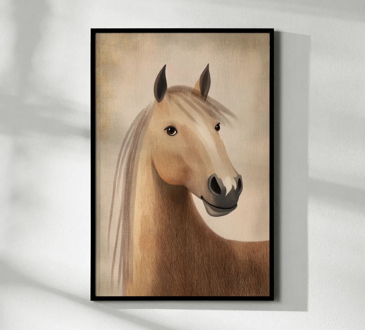 Portrait de cheval tout en douceur poster de Carinaprint