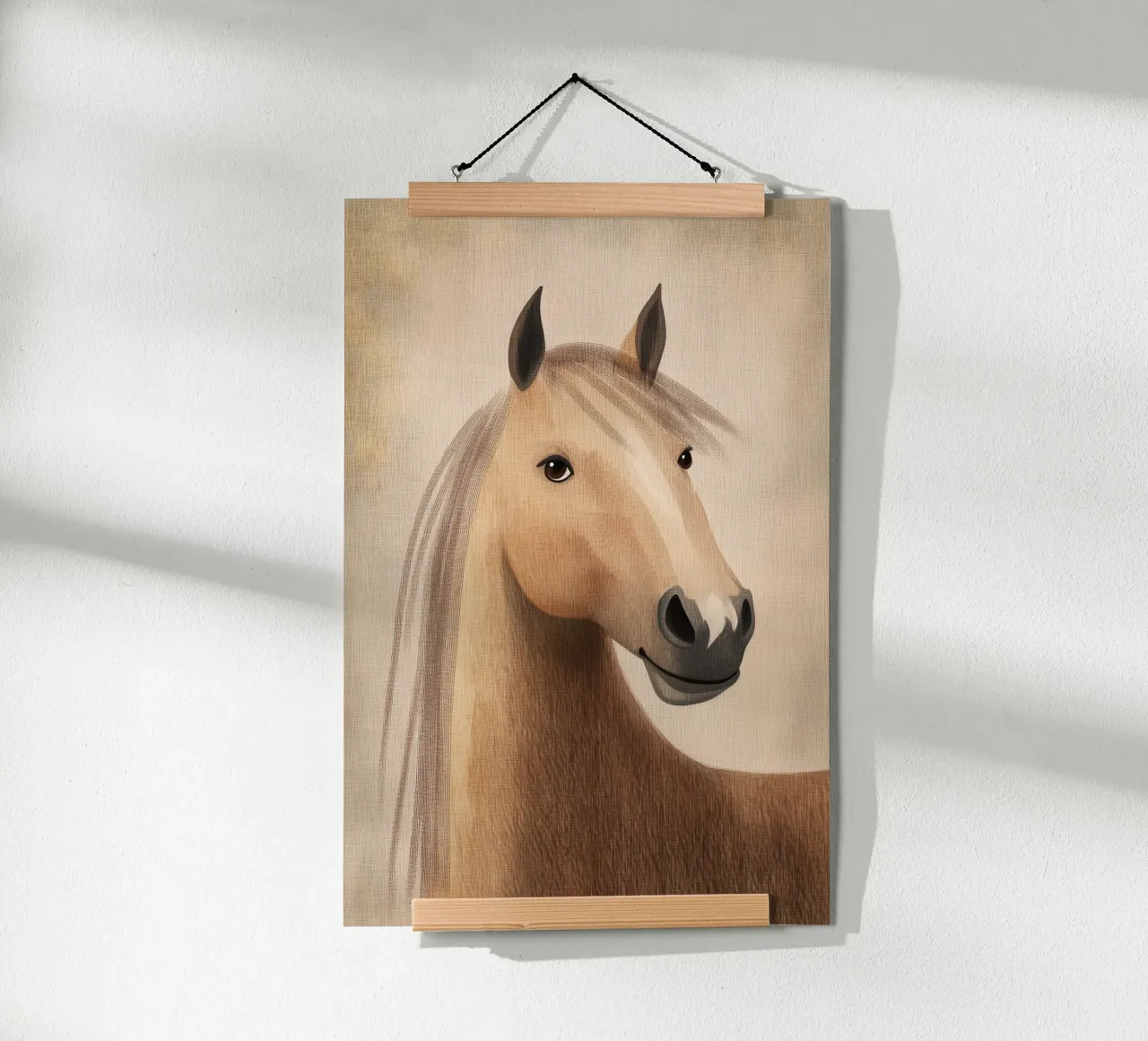 Portrait de cheval tout en douceur poster de Carinaprint