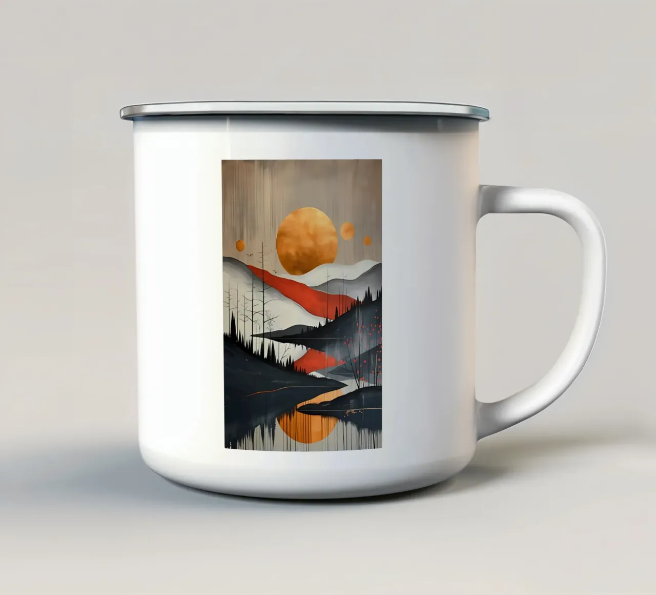 Arte minimalista 19 tazza in smalto da Erika C White