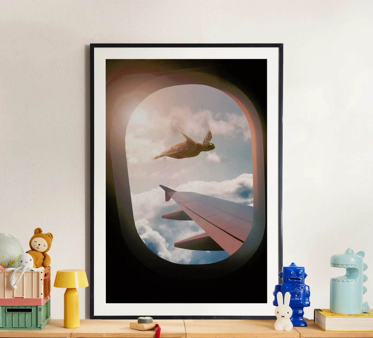 Flying Turtle poster by Jonas Loose