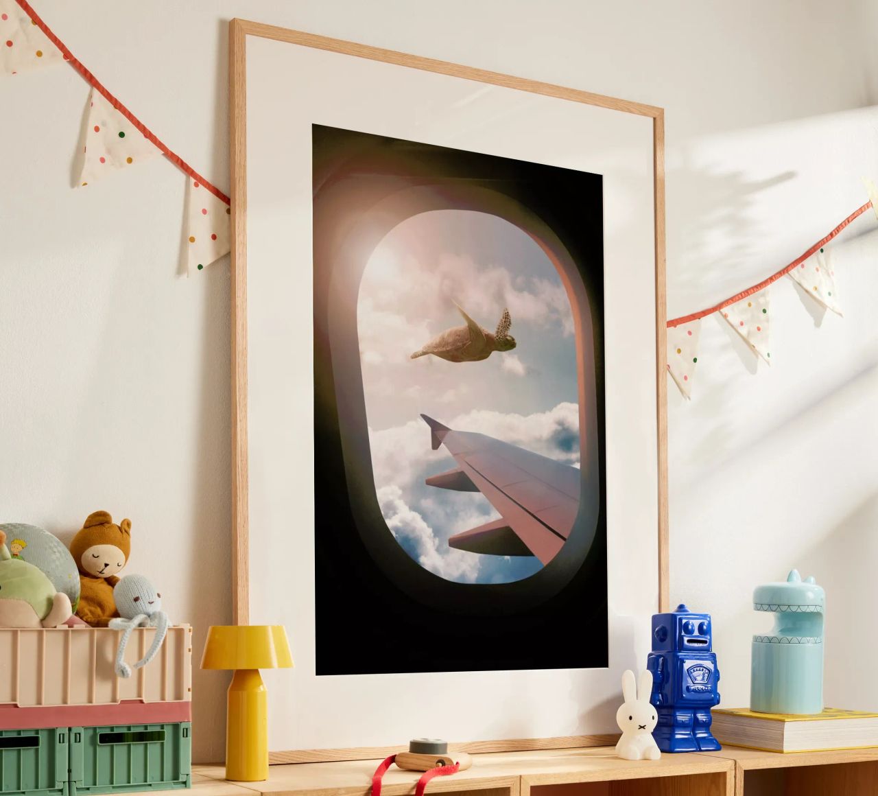 Flying Turtle poster by Jonas Loose