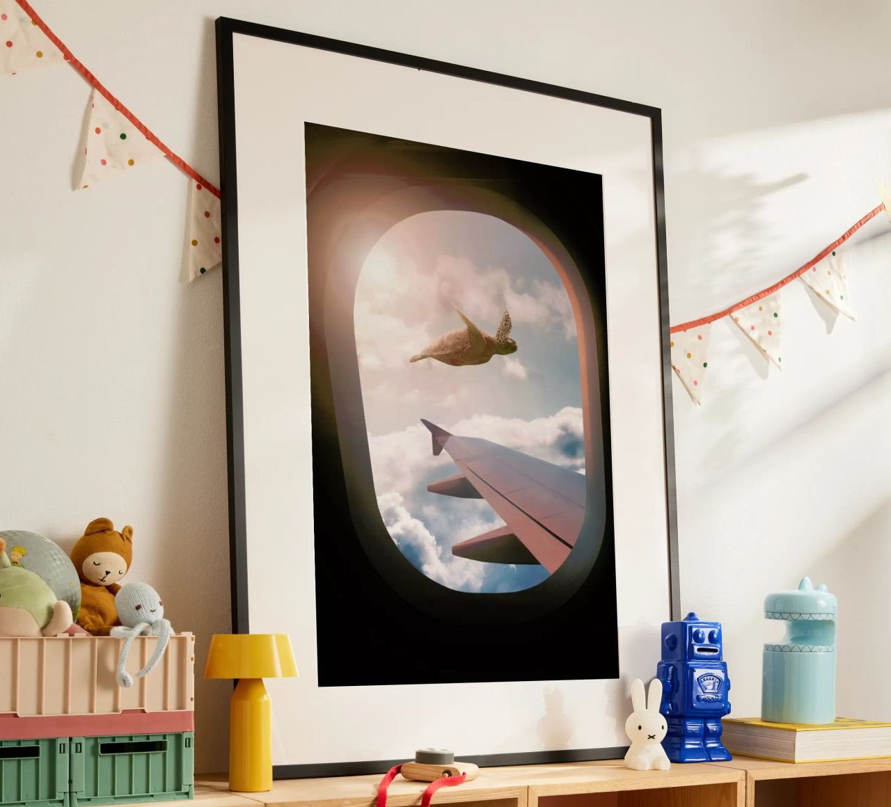 Flying Turtle poster by Jonas Loose