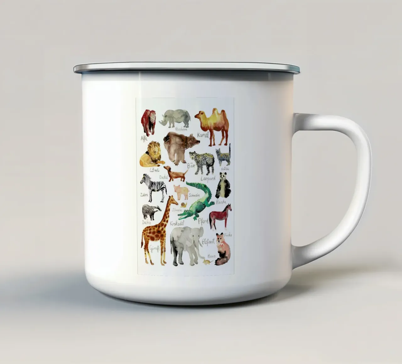 The Animal Kingdom tazza in smalto da Farina Kuklinski