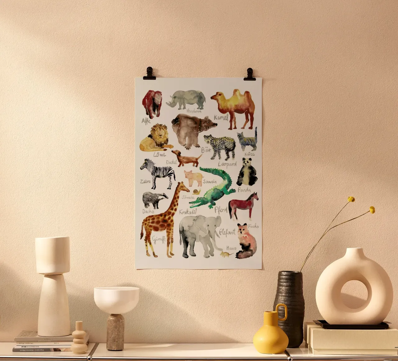 The Animal Kingdom poster con telaio in plastica da Farina Kuklinski