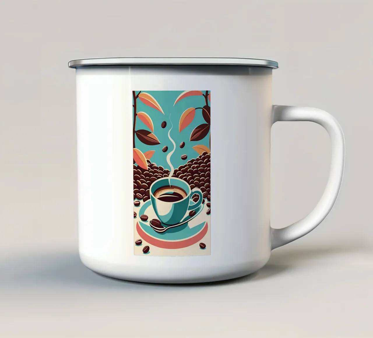 Arte minimalista 21 tazza in smalto da Erika C White