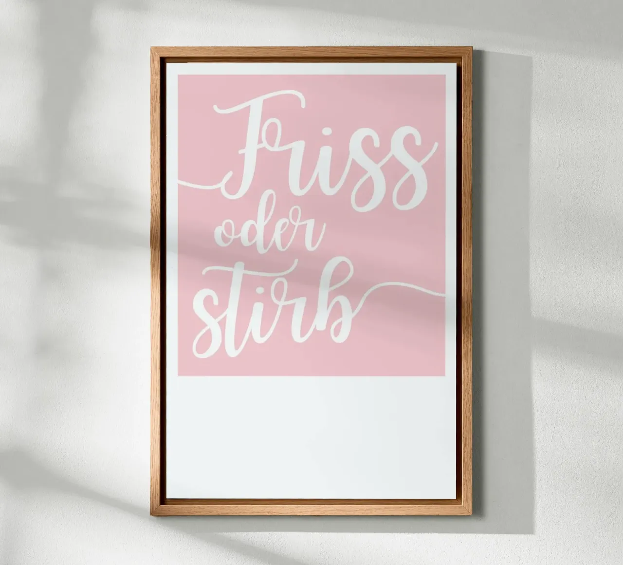 Friss oder stirb tela con Cornice a cassetta da UN-TYPISCH
