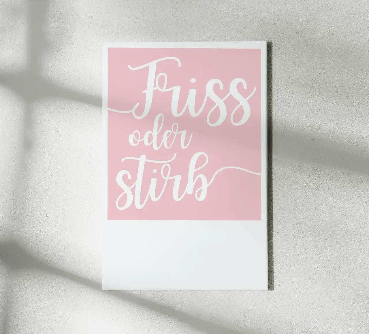 Friss oder stirb tela con Cornice a cassetta da UN-TYPISCH