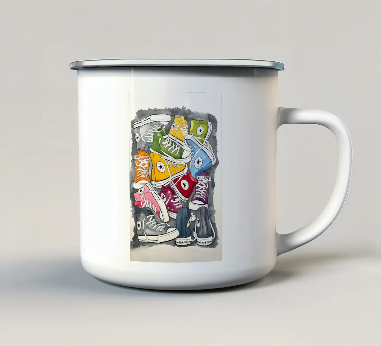 vintage tazza in smalto da Erika C White