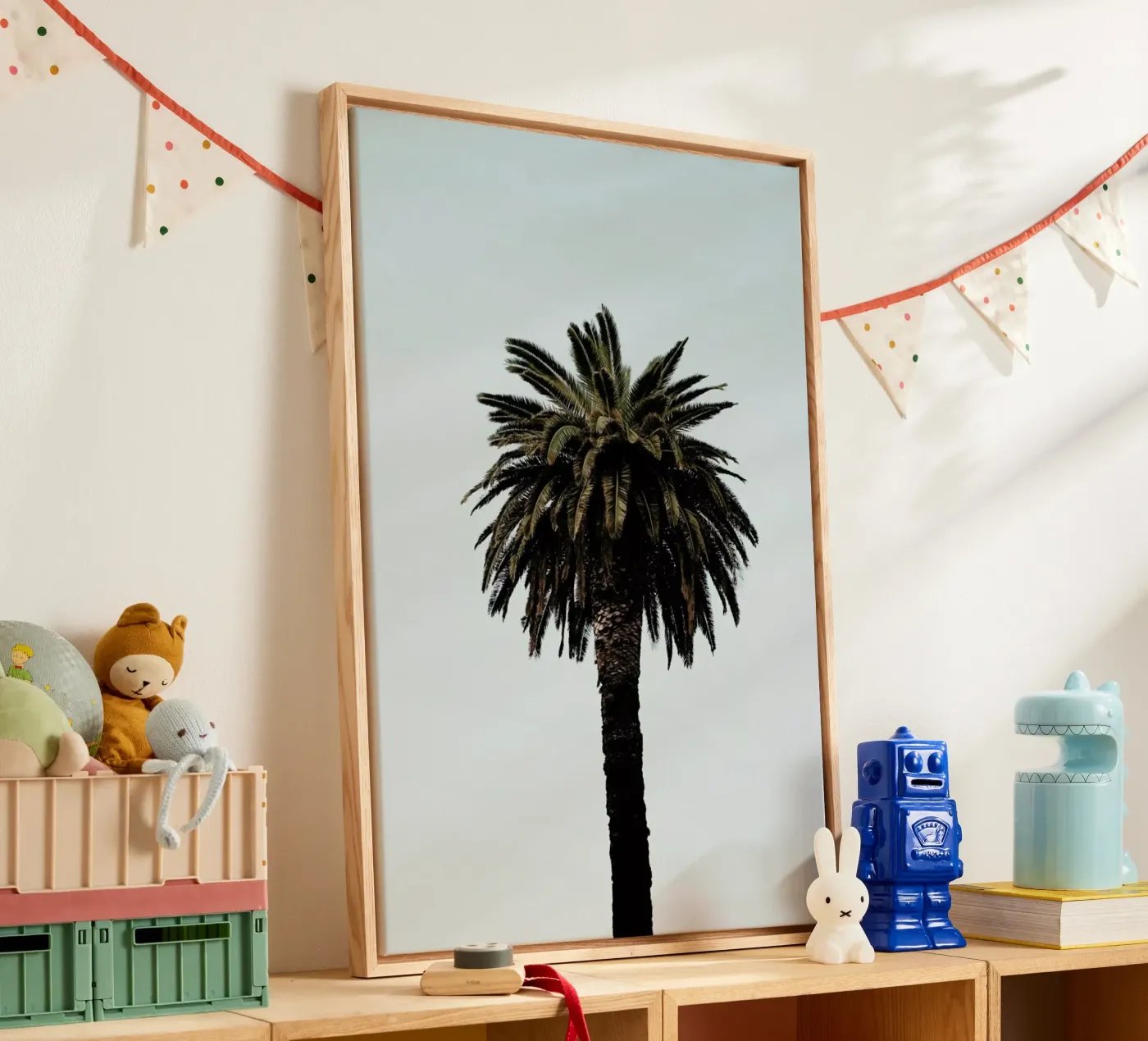 Palmtree canvas van Laura Palm