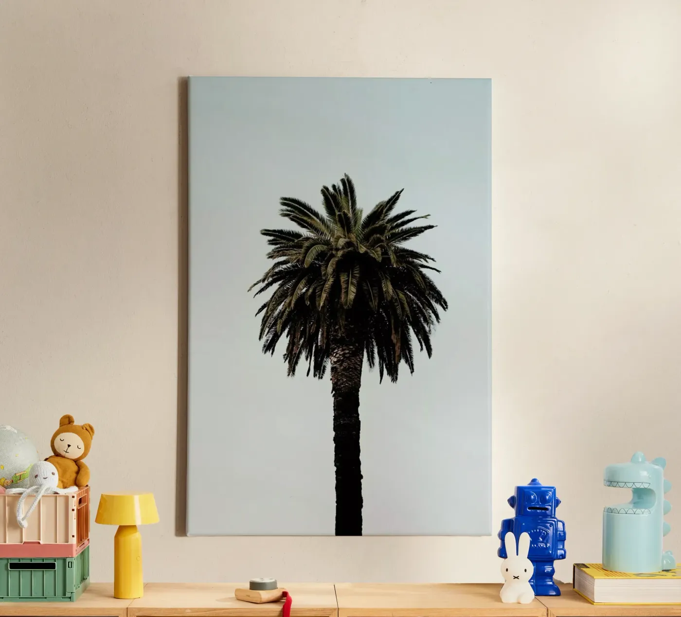 Palmtree canvas van Laura Palm