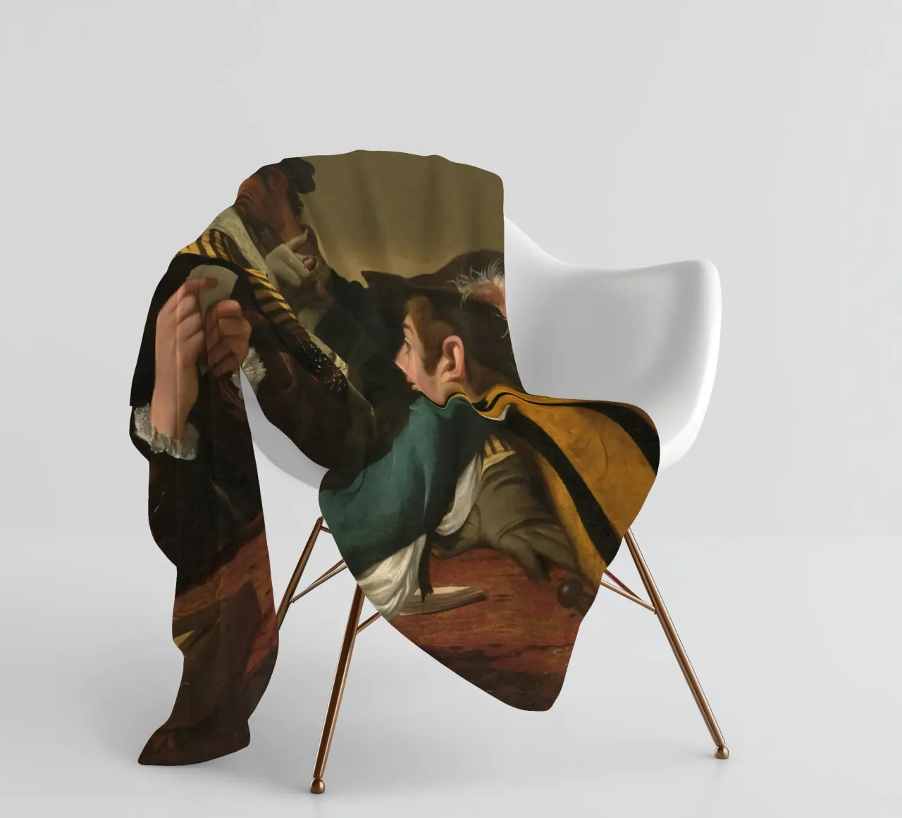 Caravaggio - I cardinali coperta in pile da Timeless Artworks