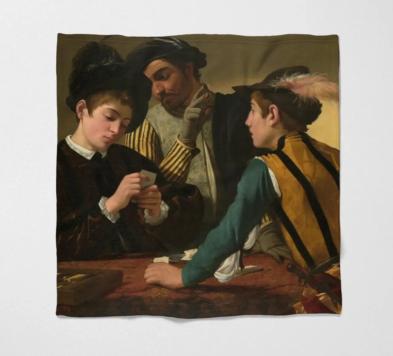 Caravaggio - I cardinali coperta in pile da Timeless Artworks