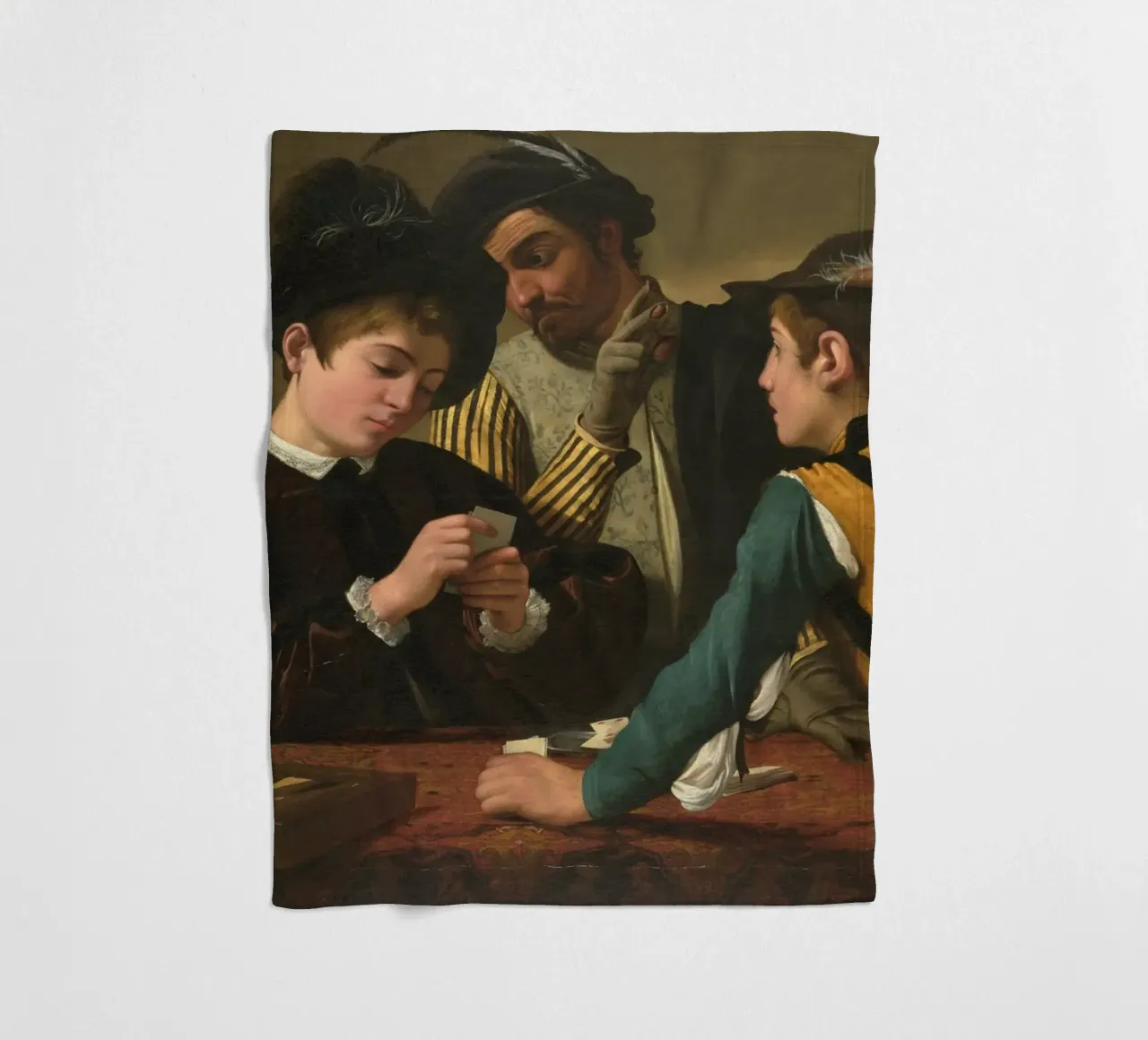 Caravaggio - I cardinali coperta in pile da Timeless Artworks