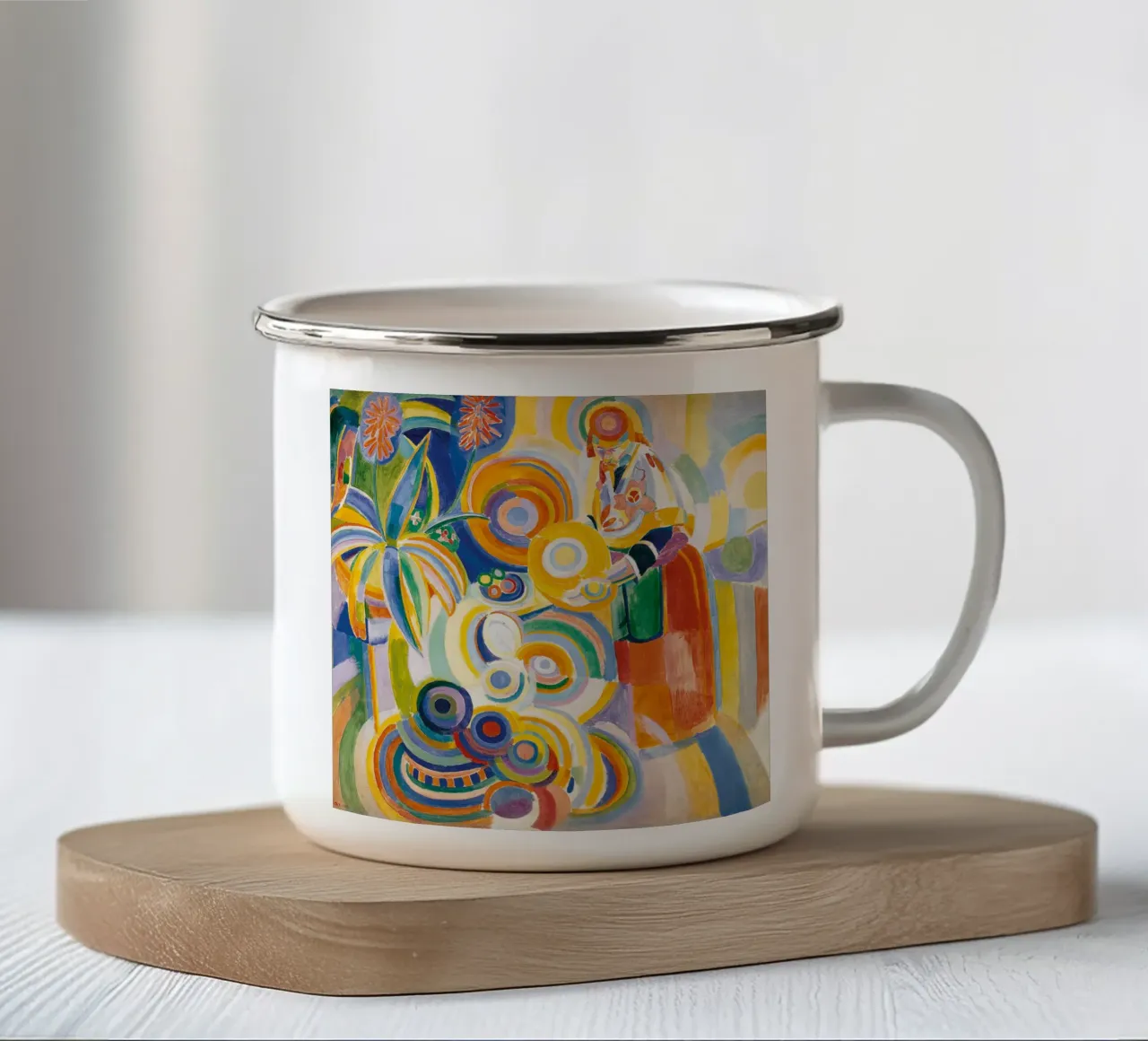 Robert Delaunay - Donna portoghese alta, 1916 tazza in smalto da Timeless Artworks
