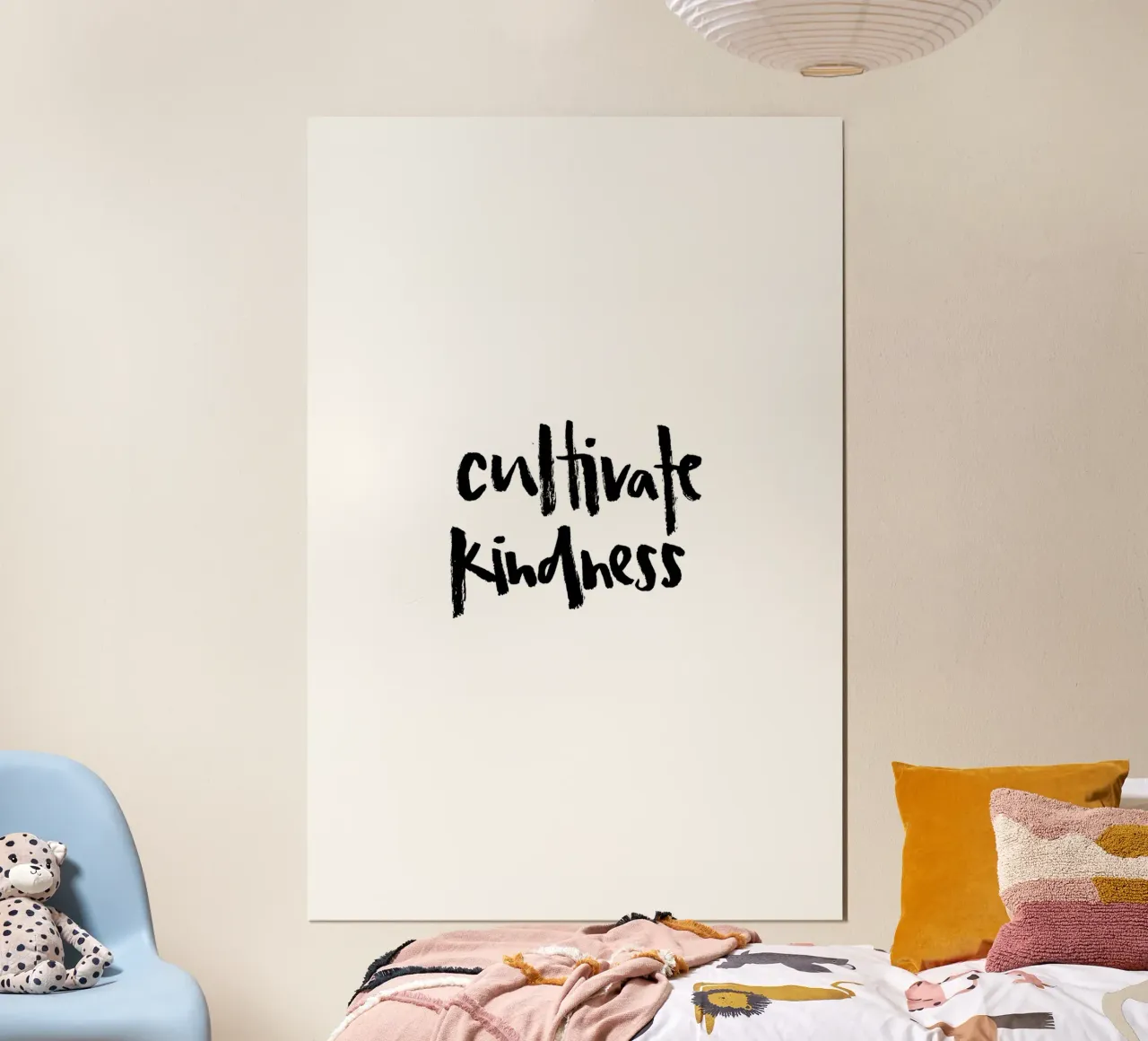 Cultivate Kindness poster con telaio in legno da Brushmeetspaper