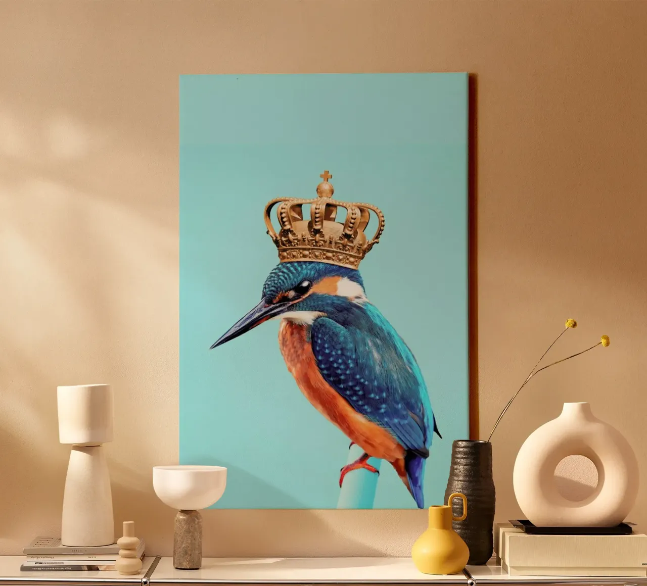 Kingfisher tela con Cornice a cassetta da Jonas Loose