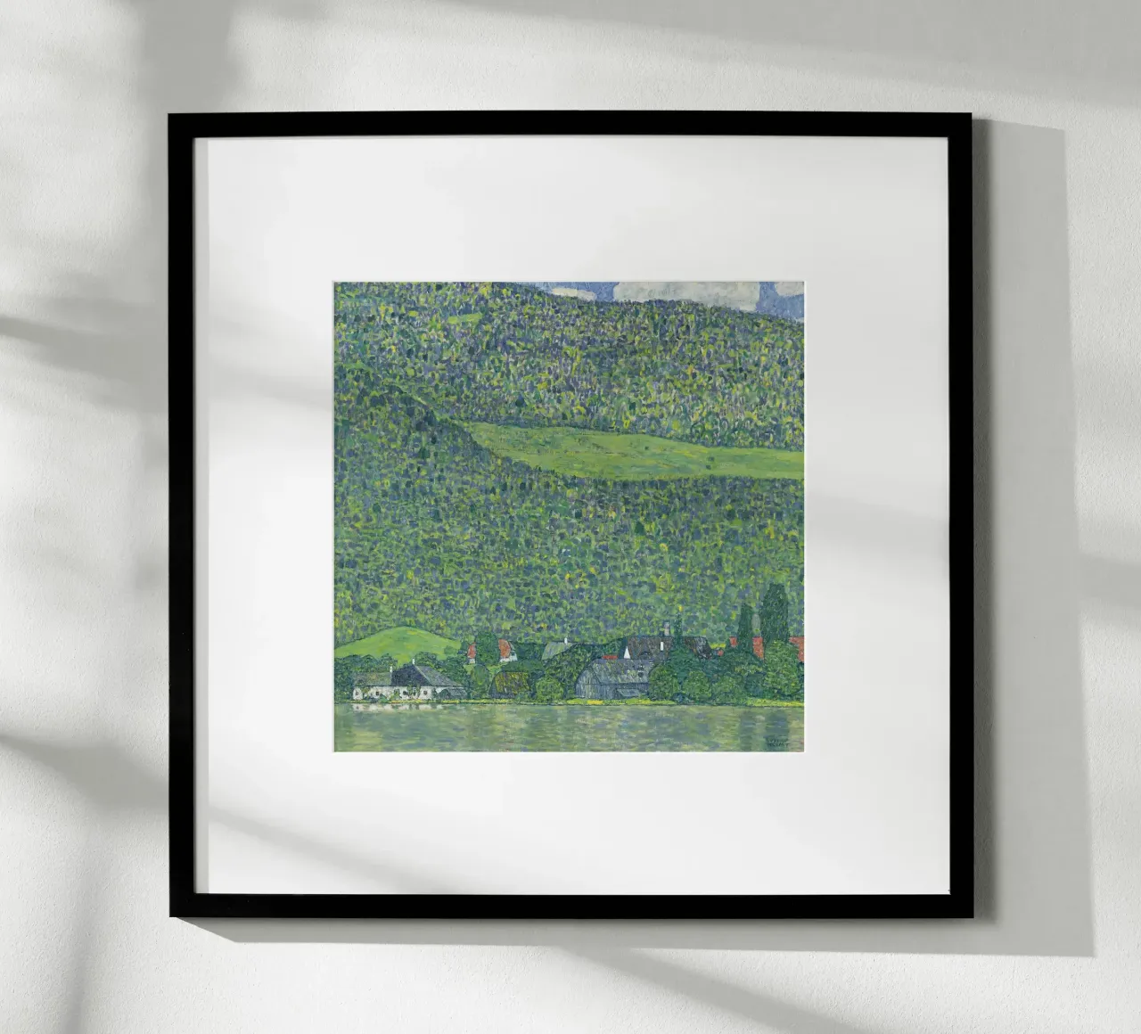 Gustav Klimt - Litzlberg sul lago Attersee poster con telaio in legno da Timeless Artworks