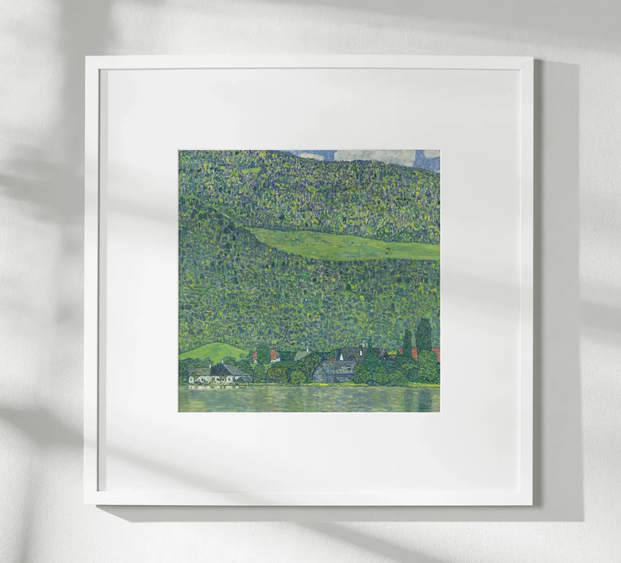 Gustav Klimt - Litzlberg sul lago Attersee poster con telaio in legno da Timeless Artworks