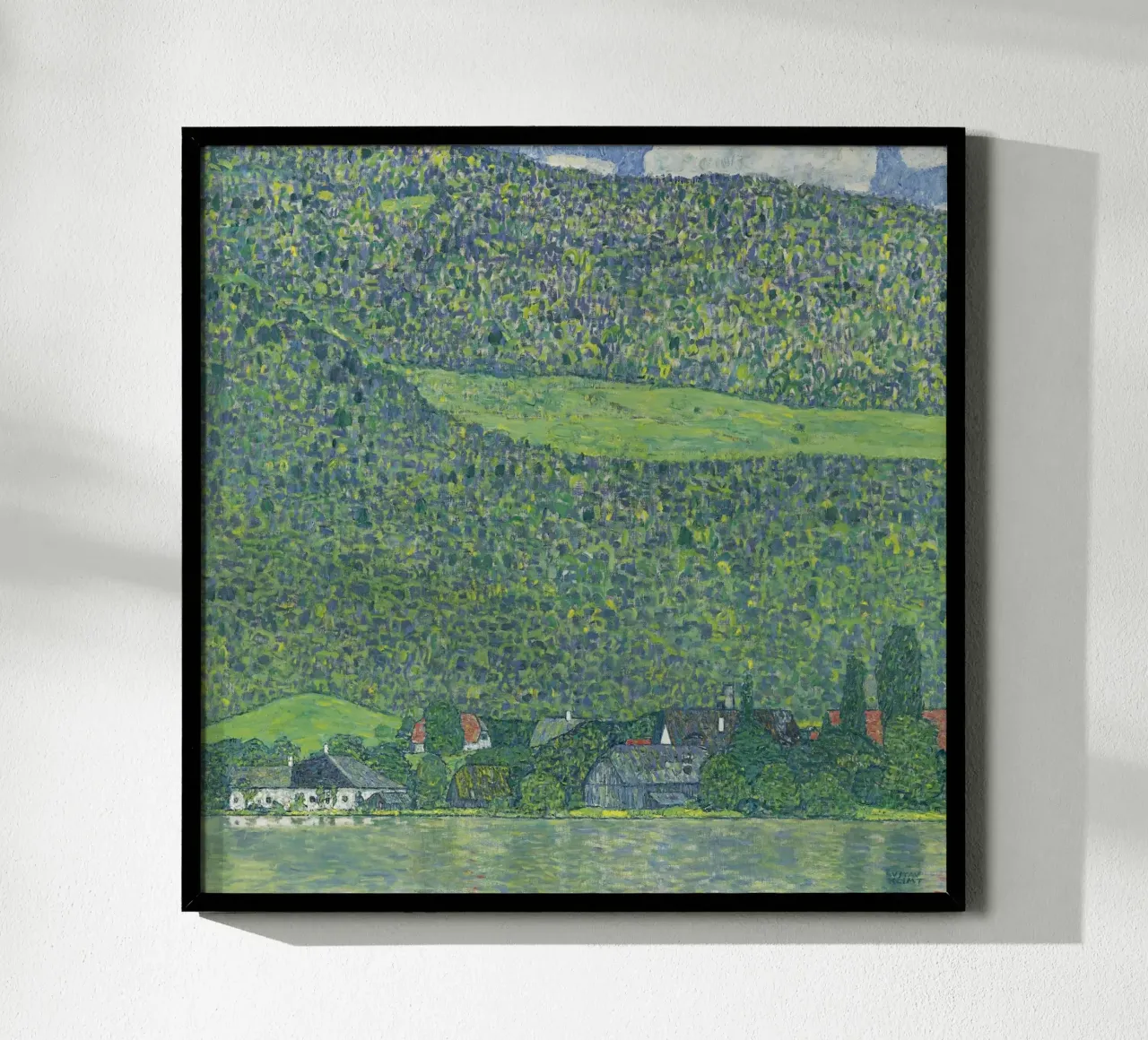 Gustav Klimt - Litzlberg sul lago Attersee poster con telaio in legno da Timeless Artworks