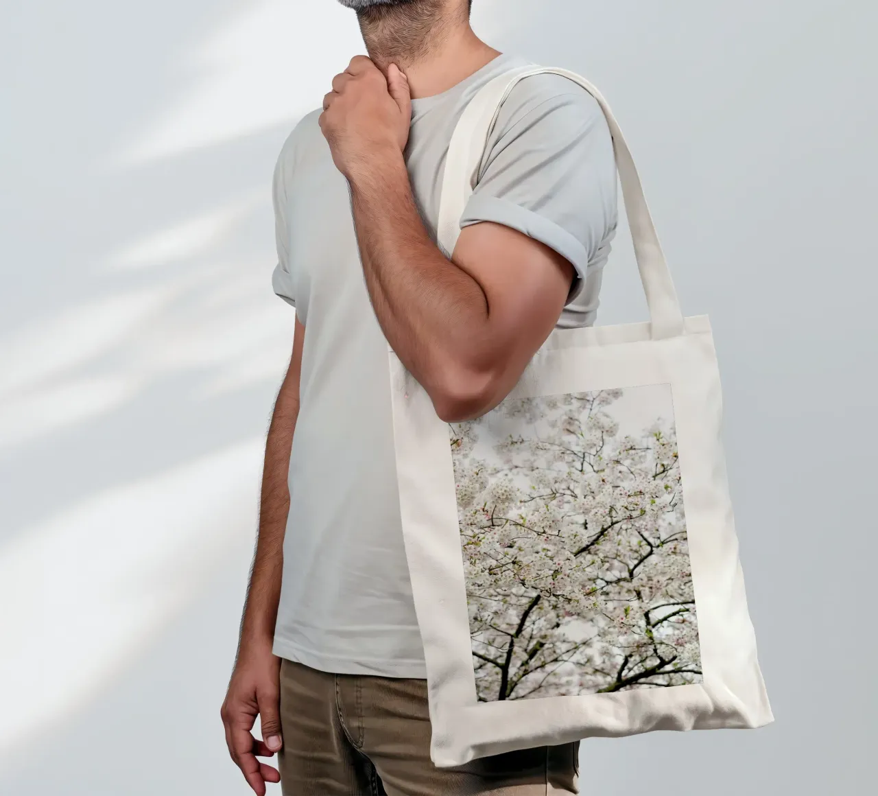 Blossom White 1 borsa in juta da Curious Collections by Marielle Leenders