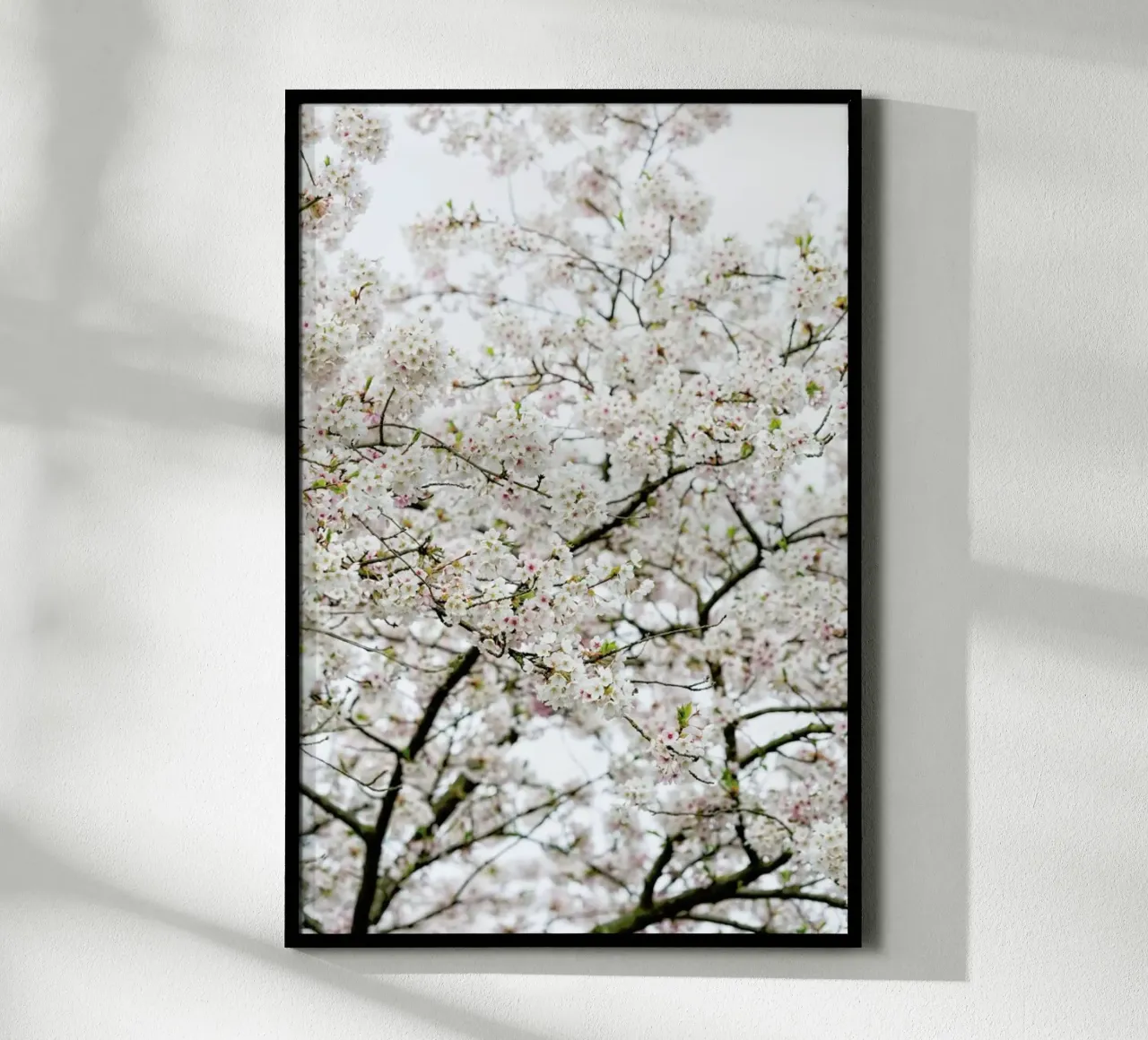 Blossom White 1 poster con telaio in plastica da Curious Collections by Marielle Leenders