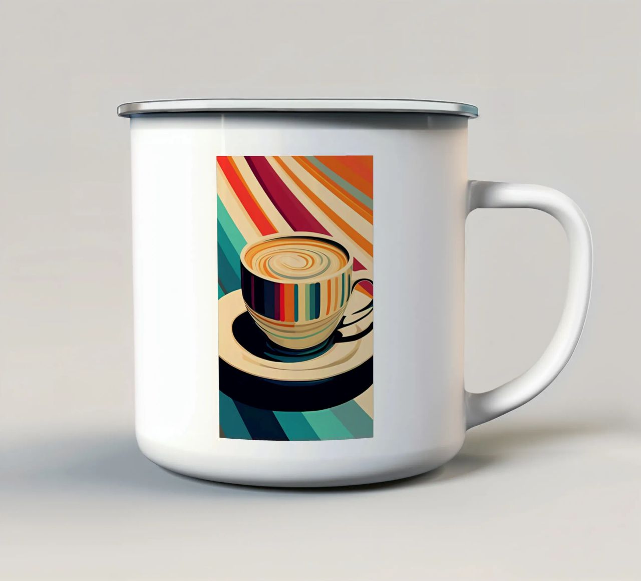 Art minimaliste 45 mug en émail de Erika C White