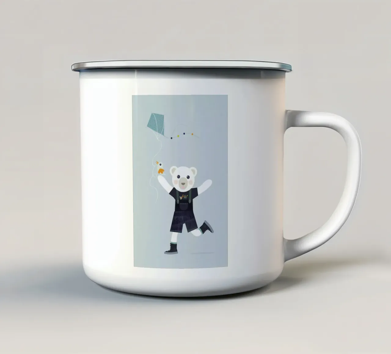 Bear Kite tazza in smalto da JaySan Studio