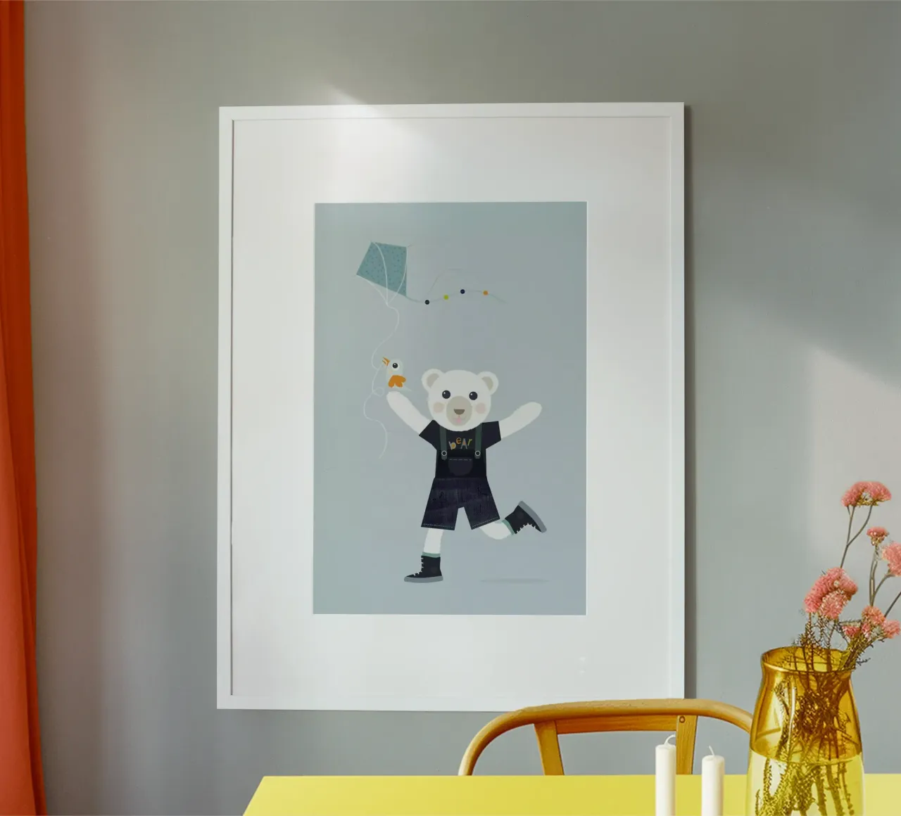 Bear Kite poster by JaySan Studio