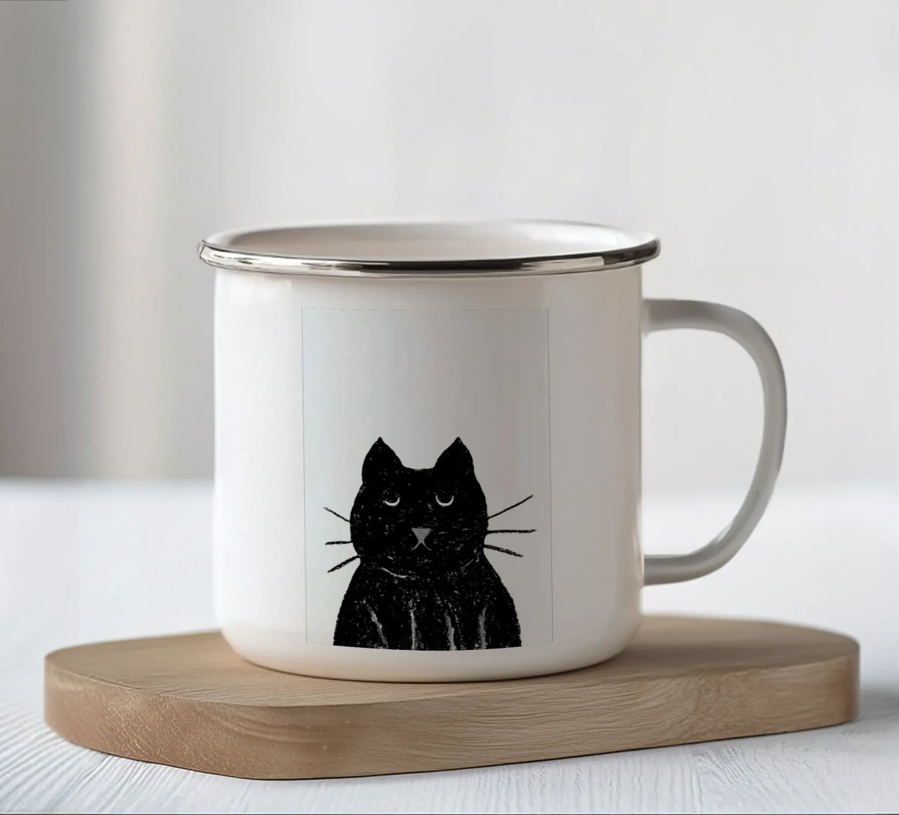 Innocent Cat tazza in smalto da Atelier Mave
