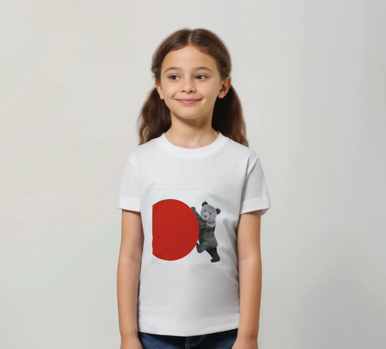 Bear kinder t-shirt van Morgan Kendall