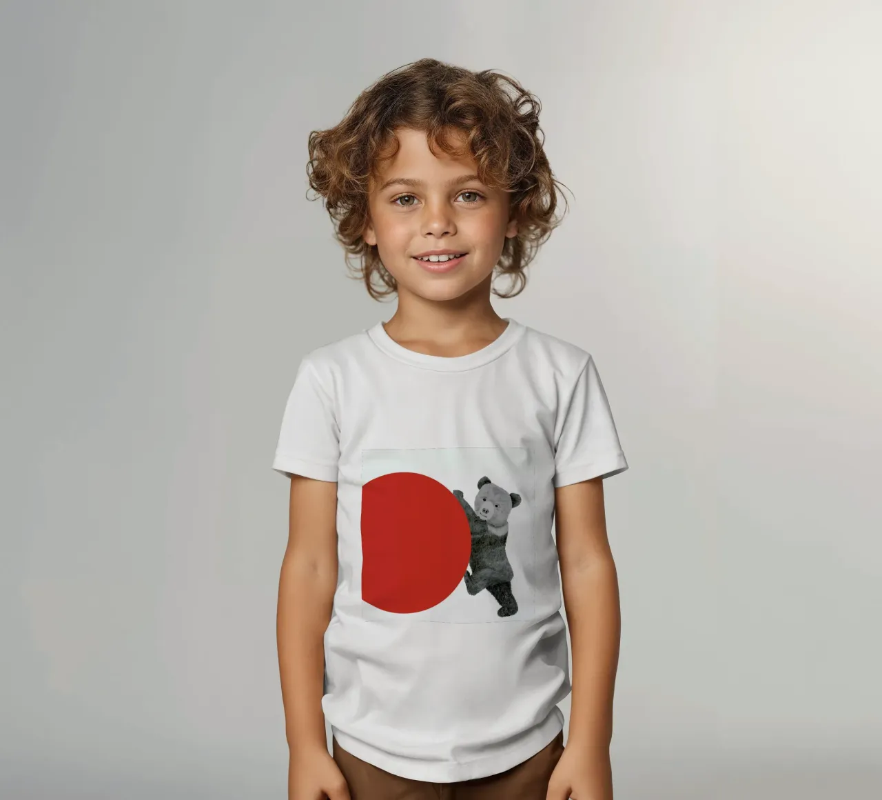 Bear kinder t-shirt van Morgan Kendall