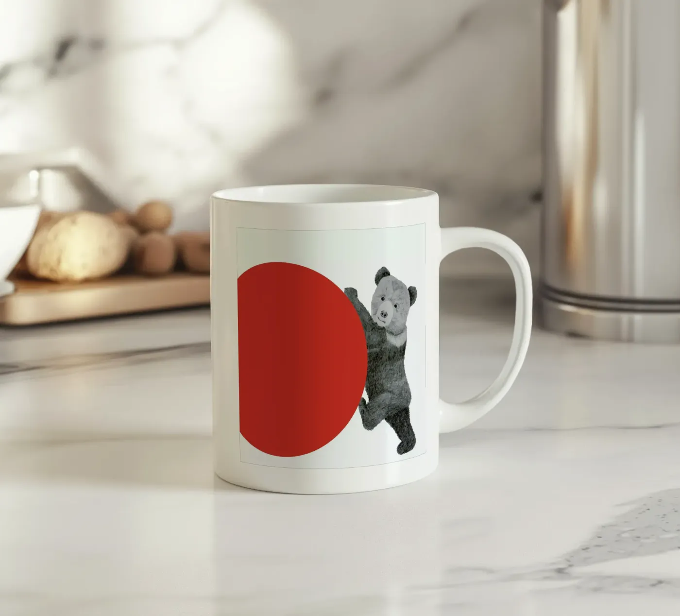 Bear ceramic mug by Morgan Kendall