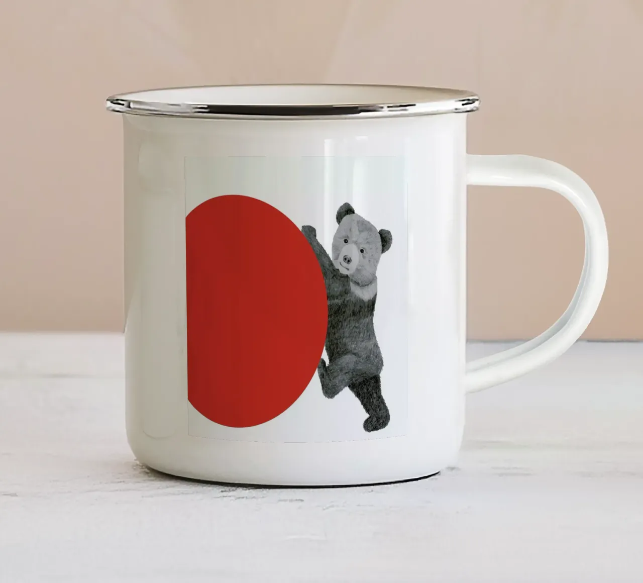 Bear tazza in smalto da Morgan Kendall
