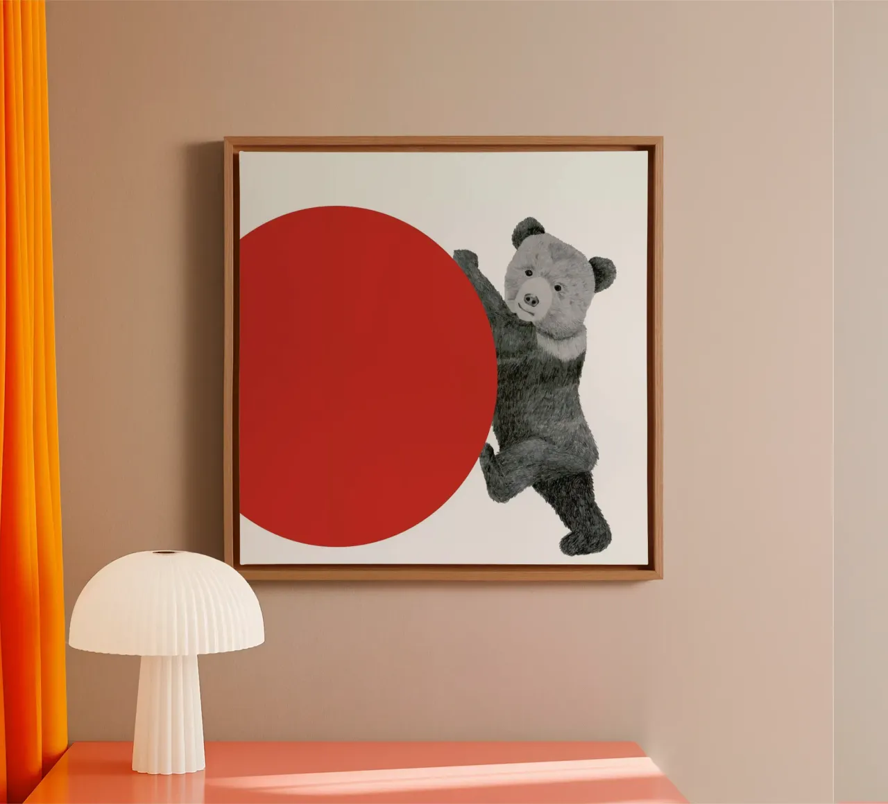 Bear tela con Cornice a cassetta da Morgan Kendall