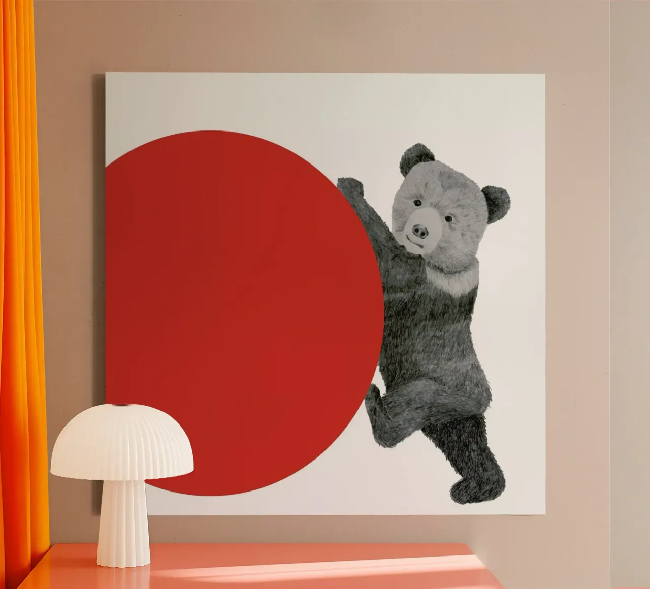 Bear tela con Cornice a cassetta da Morgan Kendall